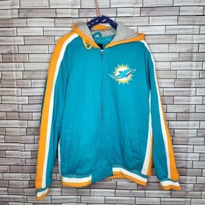 NFL Embroidered Team Logo MIAMI DOLPHINS Jacket‎ | G-III Hoodie | XL